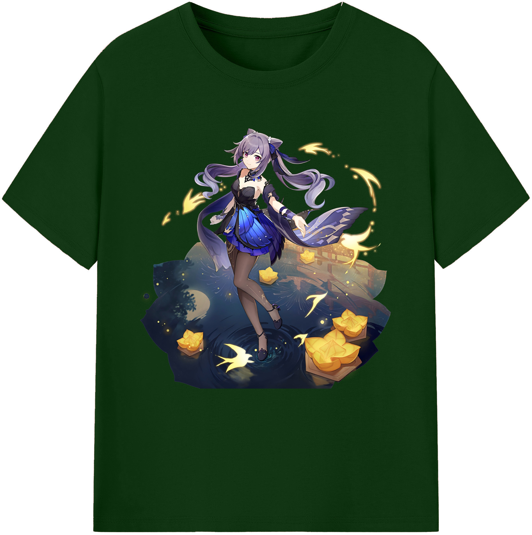 げんし神 刻晴 こくせい genshin Kokusei 綿100％半袖Tシャツ（フロントプリント）